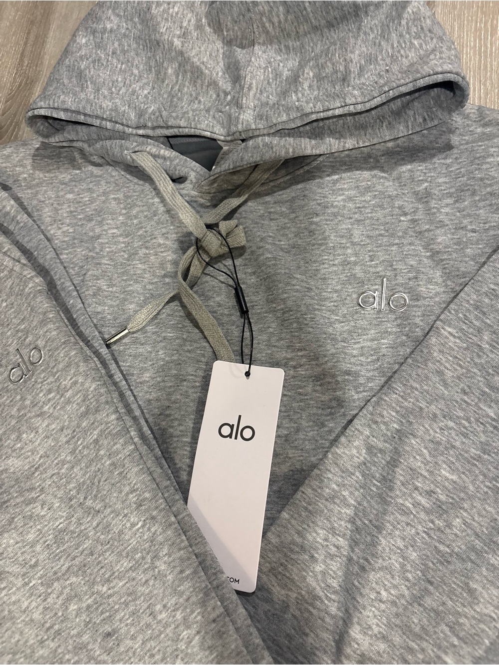 ALO Yoga Men's Heather Gray Hoodie & Joggers Set - Picture 2 of 4